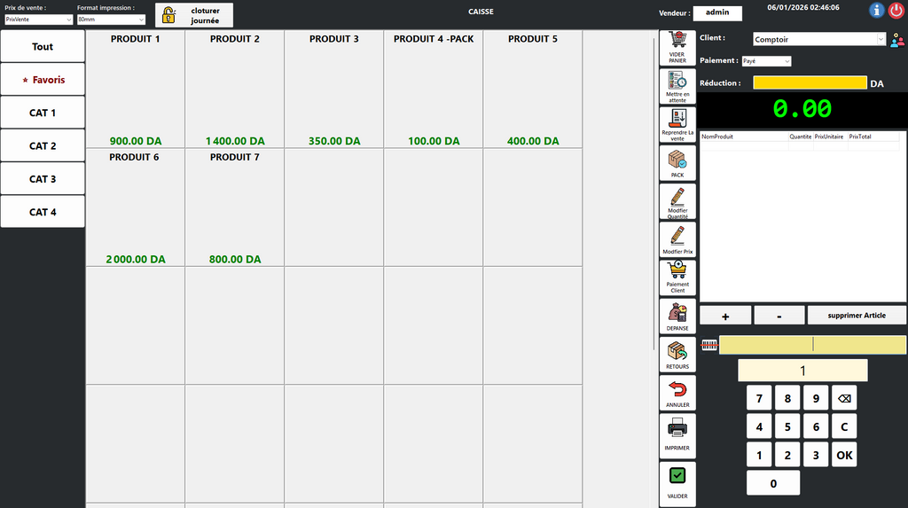 LOGICIEL GESTION COMMERCIALE برنامج تسيير المحلات التجارية - BNSOFT V2.0.0